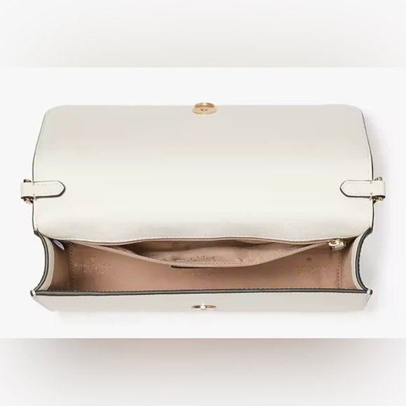 Kate Spade NWT Madison Medium Flap Convertible Crossbody. Toasted Hazelnut. - Picture 4 of 6